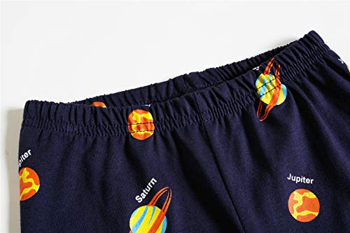 Boys Pajamas Planet 100% Cotton Pjs Toddler 2 Piece Long Sleeve Sleepwear Kids Clothes Set Space Outfits Solar System Shirt 3T #TOP4