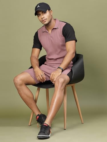 Image of Rigo Cotton Blend Waffle Knit Self Textured Co-Ord Set For Men's|Night Suit Set|Lounge-Wear Pajama Set|Night Wear, Beach Wear, Vacation Wear
