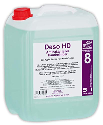 Assindia 72250 Deso HD Desinfizierender Handreiniger, 5L Volumen Cover