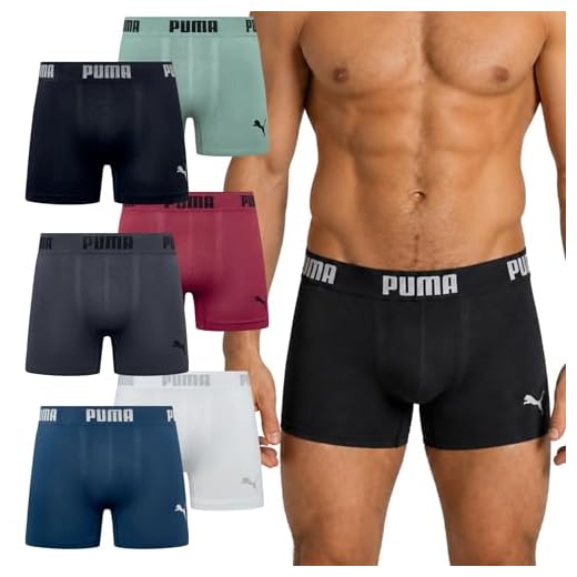 Kit 6 Cuecas Boxer Puma Microfibra Sem Costura Box Masculina Adulto | 1 Chumbo - 1 Azul - 1 Marinho - 1 Preto - 1 Branco - 1 Bordô | G