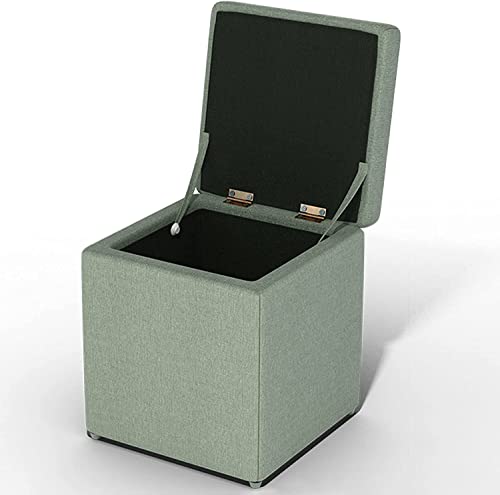 Repose-pieds cubique en PU avec charnières coffre de rangement