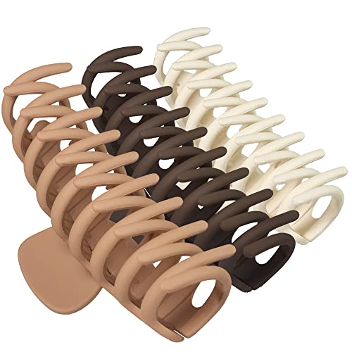 Pinces à cheveux longs OWIIZI lot de 3 pinces géantes tenue extra forte 11 cm