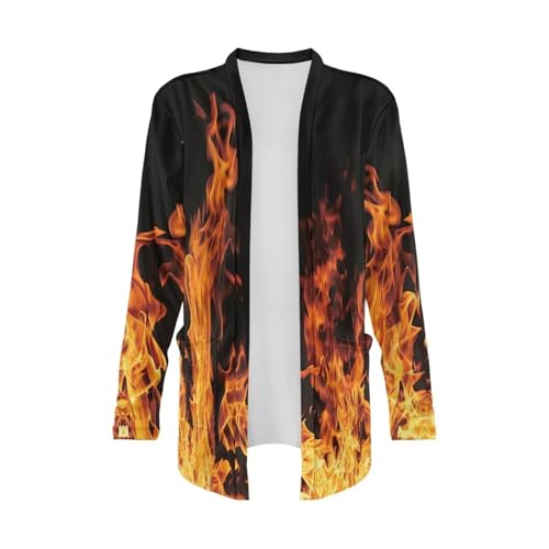 Image of Women's Open Front Cardigan Long Sleeve Loose Sweater Lightweight Soft Cardigan Jackets