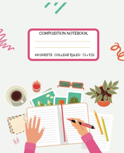 Composition Notebook Cool Coffee travel themed desk: Writing made Fun!