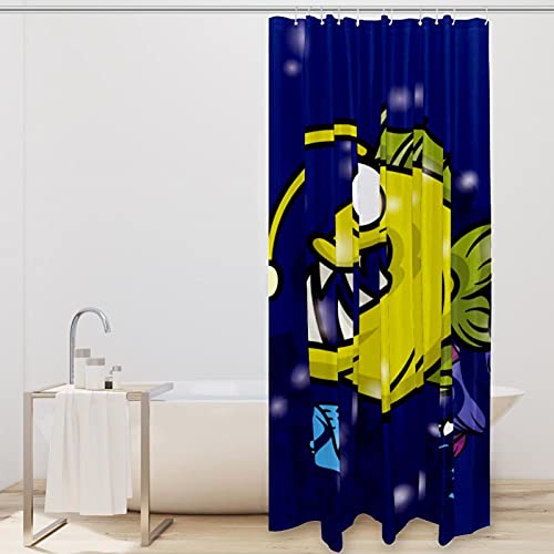 Rideau de douche poisson jaune en tissu de qualité supérieure durable - 3