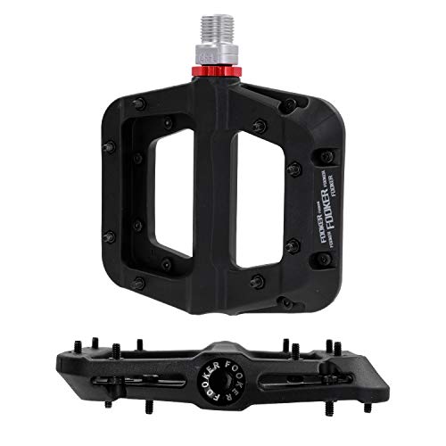 FOOKER MTB Pedals Mountain Bike Pedals 3 Bearing Non-Slip Lightweight Nylon Fiber Bicycle Platform Pedals for BMX MTB 9/16" by FOOKER - Image 3