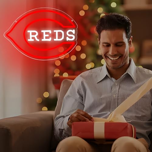 Image of Baseball Neon Sign for Wall Decor Dimmable Baseball Neon Light for Man Cave Club Garage Game Room Bar Party Bedroom Birthday Gifts for Fans Friends Families Size 15.7 * 11In(ZYLD0135)