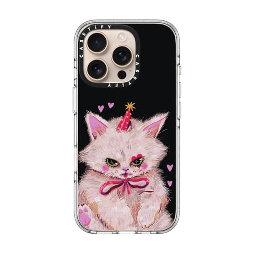 Coque iPhone 16 Pro transparente Clown Kitty compatible MagSafe antichoc