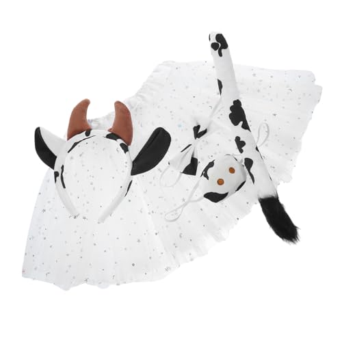 YYZTXF Accesorios de Vestimenta para Halloween: Barbatazo de Oso con Orejas, Cola y Nariz Falso