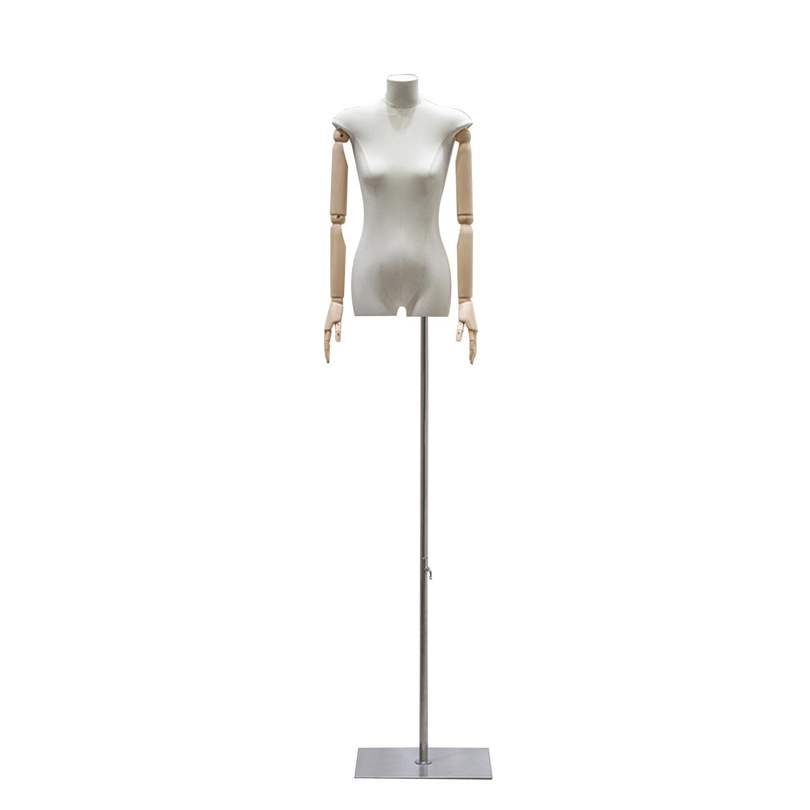 ITOSUI Adjustable Female Dress Form Mannequin Torso with Linen Fabric - Perfect for Tailoring, Sewing, Jewelry Display & Fashion Shows - Versatile Display Dummy (A)