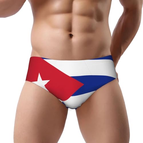 Cuban flag Print Men's Underwear - Stretch Breathable Briefs - Supportive Mens Trunks for Daily Wear & Workout,