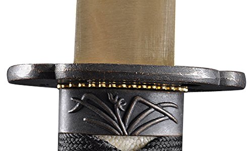 Handmade Sword - Aluminium Alloy Unsharpened Iaido Training Katana/Wakizashi Sword, Handmade, Full Tang, Black Scabbard (Bamboo Wakizashi) #TOP30