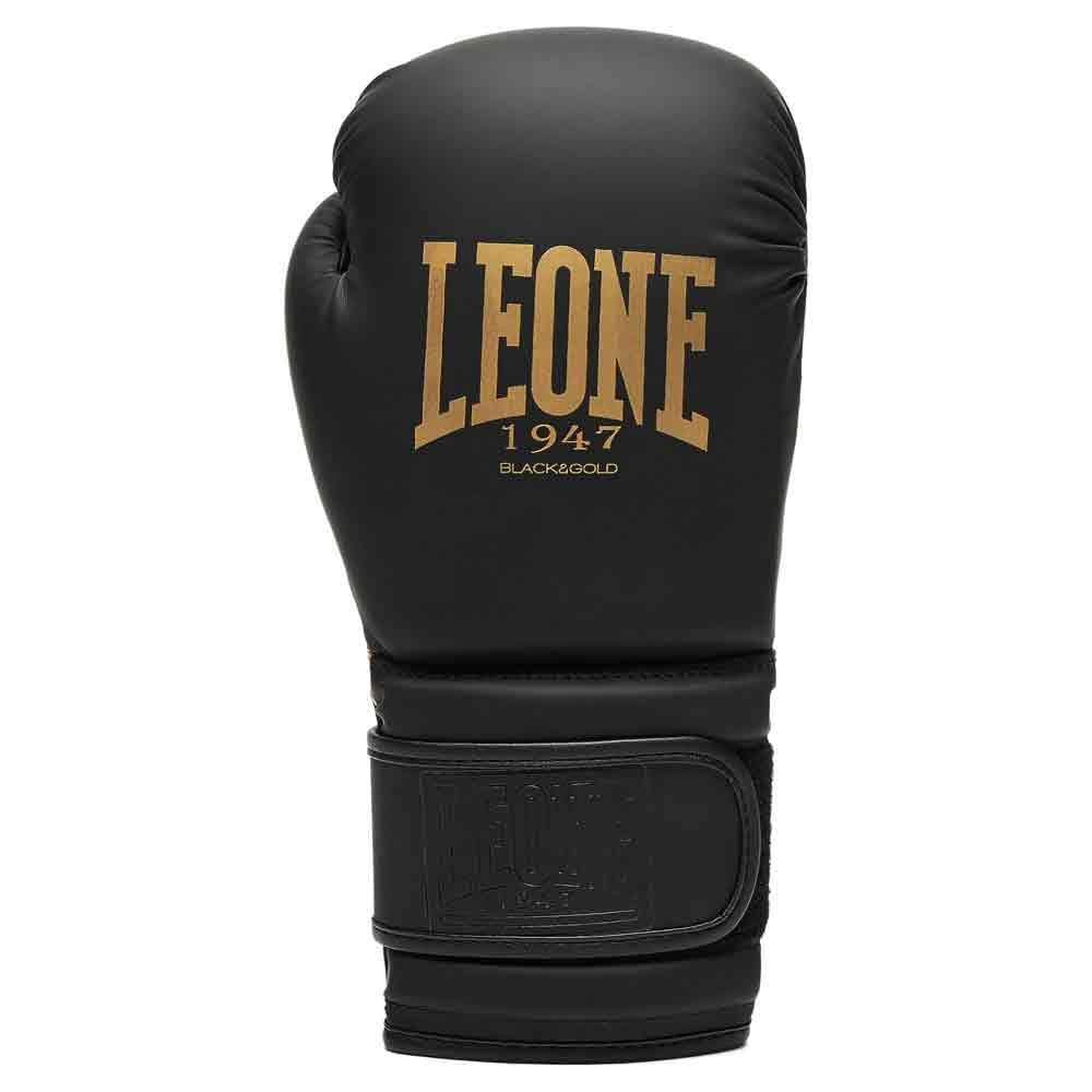 Guantes de Boxeo Leone Negro y Gold Edición 14 oz