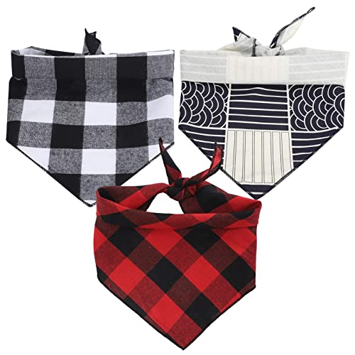 Bandanas para cães, 3 unidades de bandana lavável para animais de estimação para gatos e cães pequen