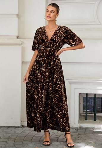 Image of Sissyaki Velvet Maxi Dress Fall Wedding Guest Dress 2026 | Semi Formal to Formal Events, Family Pictures, Holiday Party Dinner Dress