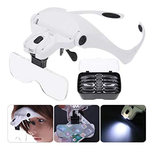 Lupa de Cabeça Óculos 5 Lentes e Luz Led 122 - Lorben