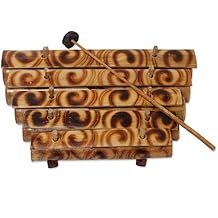 Wood Xylophone With Mallet 5 Tone Bamboo Zen Energy Chime Percussion Instrument - Large Size