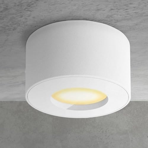 Spot plafond blanc IP44 compact Ø80 mm à montage en surface rapide - 2