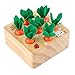 Konesky Juguetes de Zanahoria, Juguetes de Madera Felly de bebé Juguetes de Habilidades motoras para niños y niñas Juego de clasificación Montessori Rompecabezas de Madera Cosecha de Zanahorias