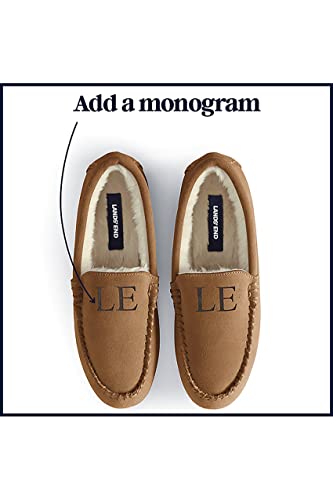 Lands' End Men's Suede Leather Moccasin Slippers Indoor And Outdoor Shoes #TOP3