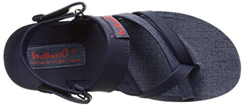 Image of Walkaroo Men Blue Grey Outdoor Sandals-7 UK (W5767)