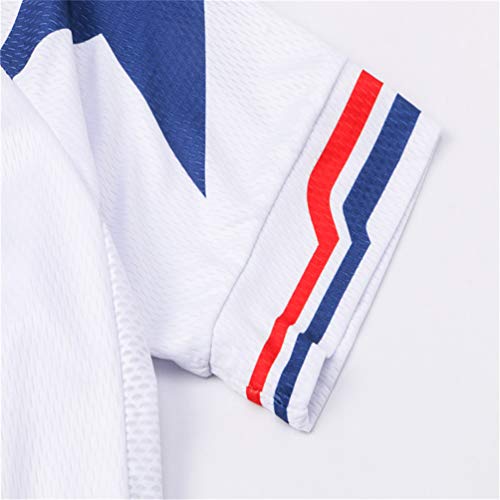 JPOJPO USA Cycling Jersey Men Short Sleeve Bike Shirts Biking Jersey Summer American Bicycle Tops with 3 Pockets Reflective - Thumbnail 6