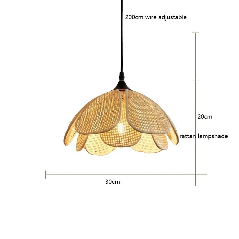 Lustre osier pétale design bohème chic pour éclairage intérieur - 4