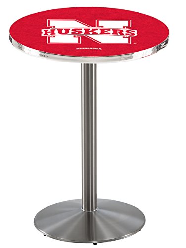 HBS L214-36" Stainless Steel Nebraska Pub Table by Holland Bar Stool Co.