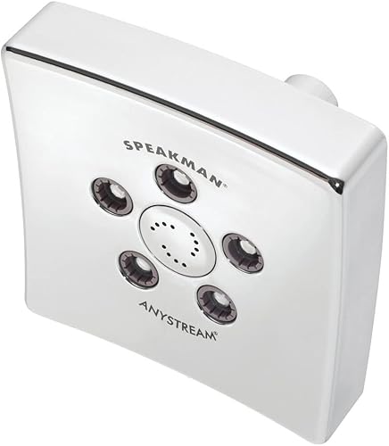 Vista 25 de Speakman, Cromo pulido S-3021 Kubos Anystream alta presión ajustable 2.5 GPM cabezal de ducha