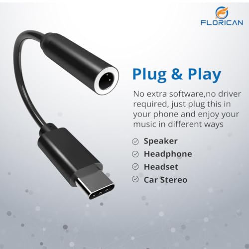 Image of iTronix Type C to 3.5 mm Audio Jack Connector Compatible With iPhone 15 Pro Max /15 Plus, Galaxy S23 /S22 /S21 /S208, iPad Pro, Pixel 8 & Other Type C Phones
