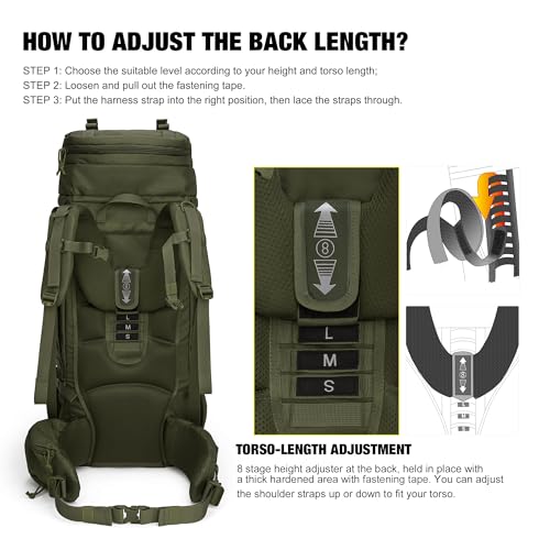Mardingtop USM6312JUNSE 75L Molle Hiking Internal Frame Backpacks thumb #5
