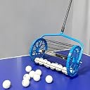 FLICK TABLE TENNIS PINGPONG BALL PICKER ROLLER/RETRIEVER/COLLECTOR | EASY PING PONG BALL COLLECTION TOOL | LIGHTWEIGHT, DURABLE & ERGONOMIC HANDLE| TABLE TENNIS ACCESSORY gallery image