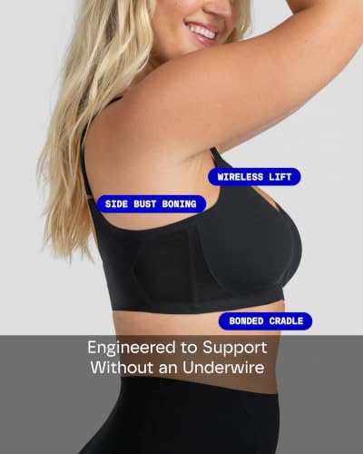 Image of HONEYLOVE Crossover Wireless Bra - Comfortable Support with No Underwire
