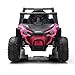 12V Ride on Cars, Kids Cars, Electric Car for Kids with Adjustable Speeds, Double Open Doors, Horn, Music, Bluetooth and Lights Aged 3-6 Years(Pink)