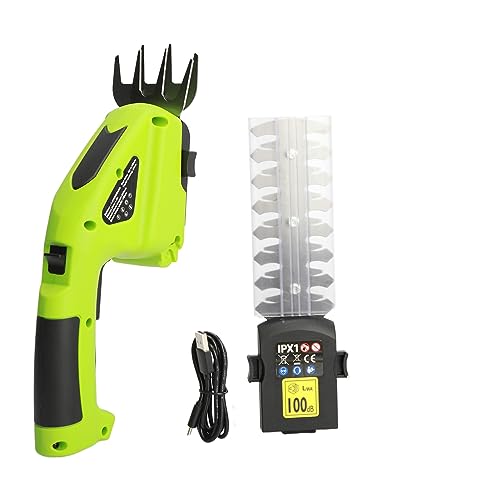 Kripyery Cordless Grass Shear & Shrubbery Trimmer, 2 in 1 Handheld Hedge Trimmer, Electric Hedge Shrubbery Trimmer, 7.2V Electric Grass Trimmer Hedge Shears, Hedge Clipper with Charger(UK Delivery)