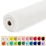 Luceinvita Tulle Fabric Roll, 54' x 10 Yards (30FT) Tulle for Wedding Christmas Decorations Pew Bow Tutu Party Backdrop Baby Shower Table Skirts Gift Wrapping Garden Netting (White)