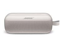 Bose SoundLink Flex Bluetooth speaker ポータブル ワイヤレス スピーカー マイク付き 最大12時間 再生 防水・防塵 20.1 cm (W) x 9 cm (H) x 5.2 cm (D) 580g ホワイトスモーク