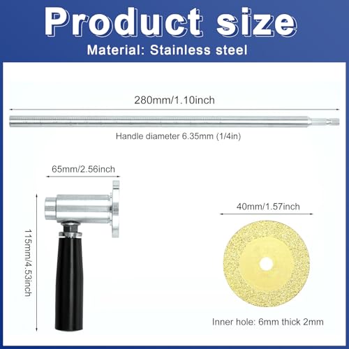 Image of Inside Pvc Pipe Cutter with Diamond Grit Cutting Wheel and Handle, Fit for 1-1 /2 Inch to 8 Inch PVC Pipe,7 Inch Adjustable Cutting Depth, 1 /4in Hex Shank Fit for Impact Drivers and Drills