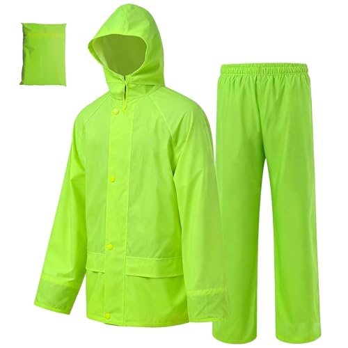 Image of Rizzon Rain Suit Jacket /Trouser for Men Women Waterproof Lightweight Rain Gear for Outdoor Farm Fishing Motorcycle