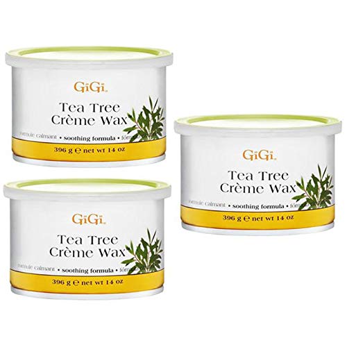 GiGi Tea Tree Creme Wax Soothing Formula 14 oz (3 pieces)