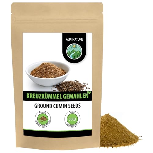 Alpi Nature Kreuzkümmel gemahlen 500g, Kreuzkümmelsamen gemahlen, Kreuzkümmel Pulver zum