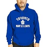 Wright & Ditson Adult NHL Gameday Hooded Sweatshirt - Officially Licensed - Fleece Hockey Pullover - Unisex Hoodie (Toronto Maple Leafs - Royal, XX-Large)