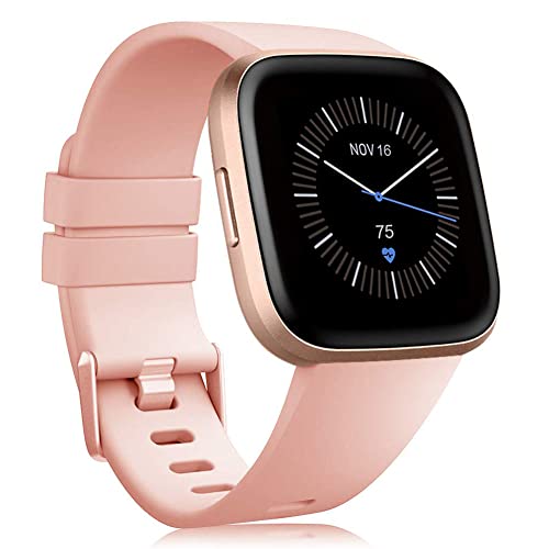 RIOROO Bands Compatible with Fitbit Versa/Fitbit Versa 2/Fitbit Versa Lite Strap Versa Accessories Women Men Soft Silicone Replacement Sport Fitness Wristband for Fitbit Versa Smart Watch