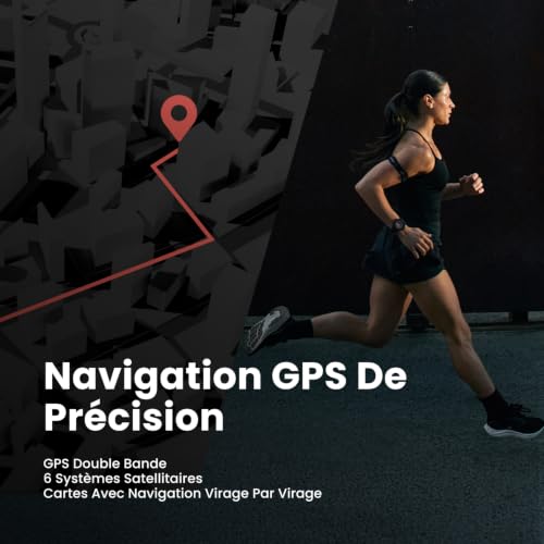 Amazfit Balance 3 Montre connectée GPS 48 mm, écran AMOLED 1,5" avec Verre Saphir, NFC, Batterie 21 Jours, Lampe Torche, 64 Go Stockage, Cartes, HYROX, pour Android et iPhone, Acier Inoxydable
