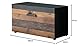 trendteam smart living - Indy - Sitzbank - Graphit Grau/Alteiche - Garderobensitzbank mit 1 Klappe und 2 Einlegeböden - (BxHxT) 80 x 45 x 37 cm - rustikales Design