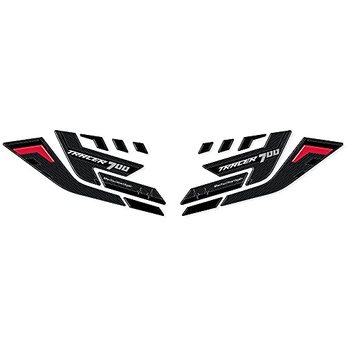Autocollants 3D moto protège-mains en résine rouge pour Yamaha Tracer 700 2020