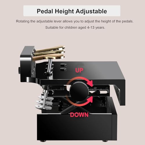 FILISITE Piano Pedal Extender Adjustable Piano Foot Pedal Extender with 3 Pedal (White)