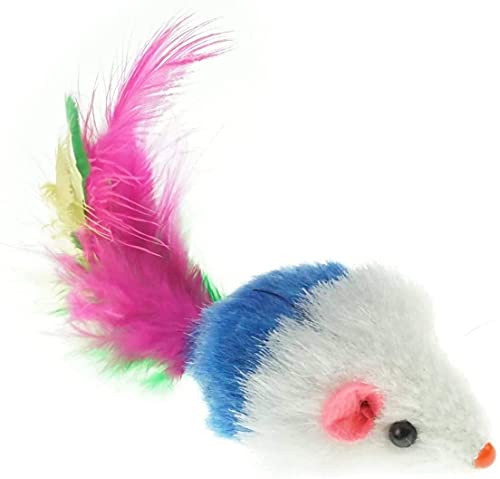 Aftermarket Furry Pet Cat Toys Mice, Cat Toy Mouse, Pet Toys For Cats, Cat Catcher For Feather Tails, 10 Counting #TOP3