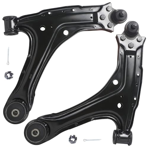 Image of Detroit Axle - Front Lower Control Arms Kit for 1997-2003 Chevrolet Malibu, 1999-2005 Pontiac Grand Am, 2 Lower Control Arms w /Ball Joints, 4 Inner & Outer Tie Rods, 2 Sway Bar Links Replacement