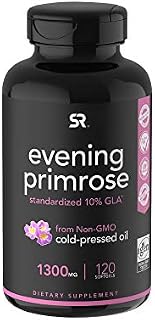 Evening Primrose Oil (1300mg) 120 Liquid Softgels ~ Cold-Pressed with No fillers or